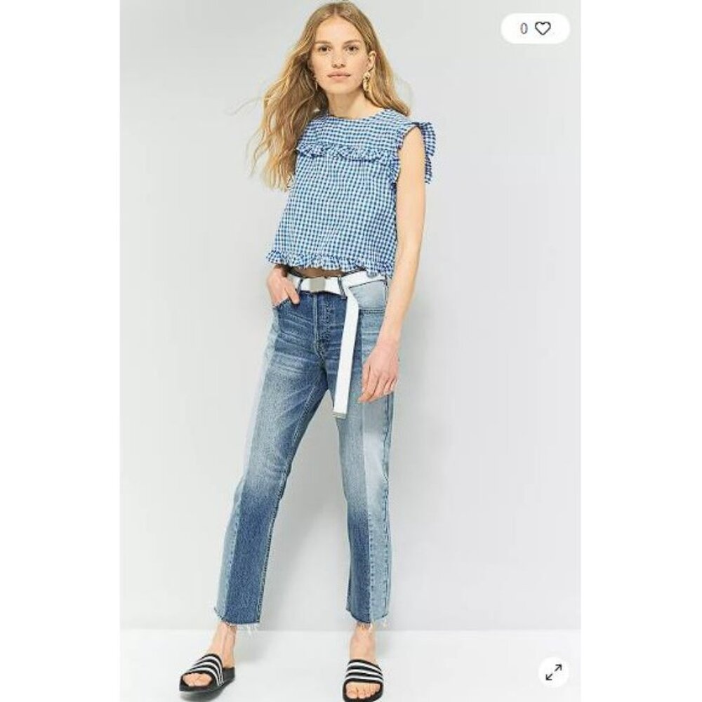 URBAN OUTFITTERS Women's BDG Jessye Straight Leg Spliced Jeans Size 28X32